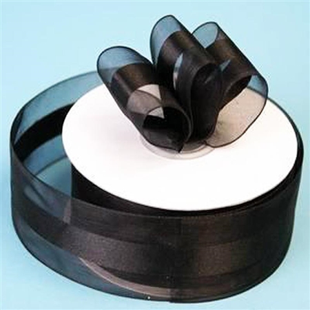 Black Ribbon Insert Buy 10 Yards 1.5