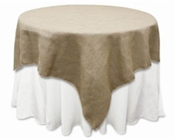 Burlap table linens (Jute & Polyester)